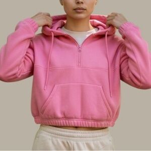 Alo Yoga Pink Cropped Women's Hoodie